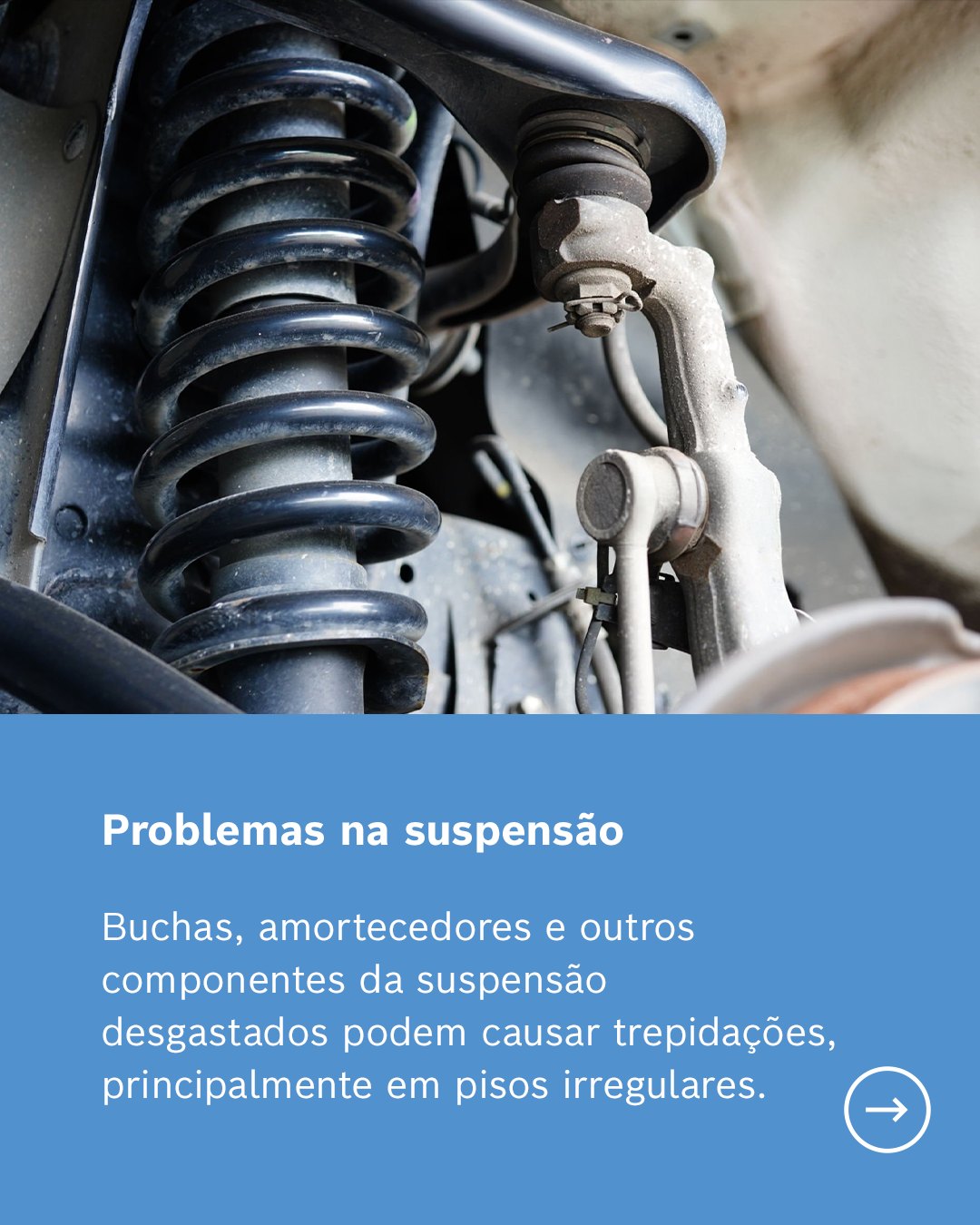 Manutenção de suspensão automotiva: garanta estabilidade, conforto e segurança ao dirigir com um sistema bem ajustado. | Bosch Campo Belo